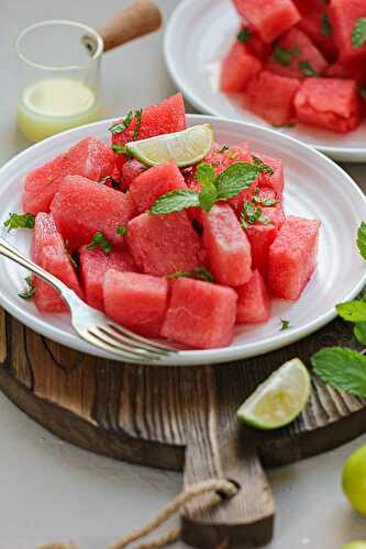 Mint and Lime Watermelon Salad Recipe