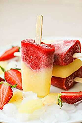 Strawberry Pineapple Popsicles