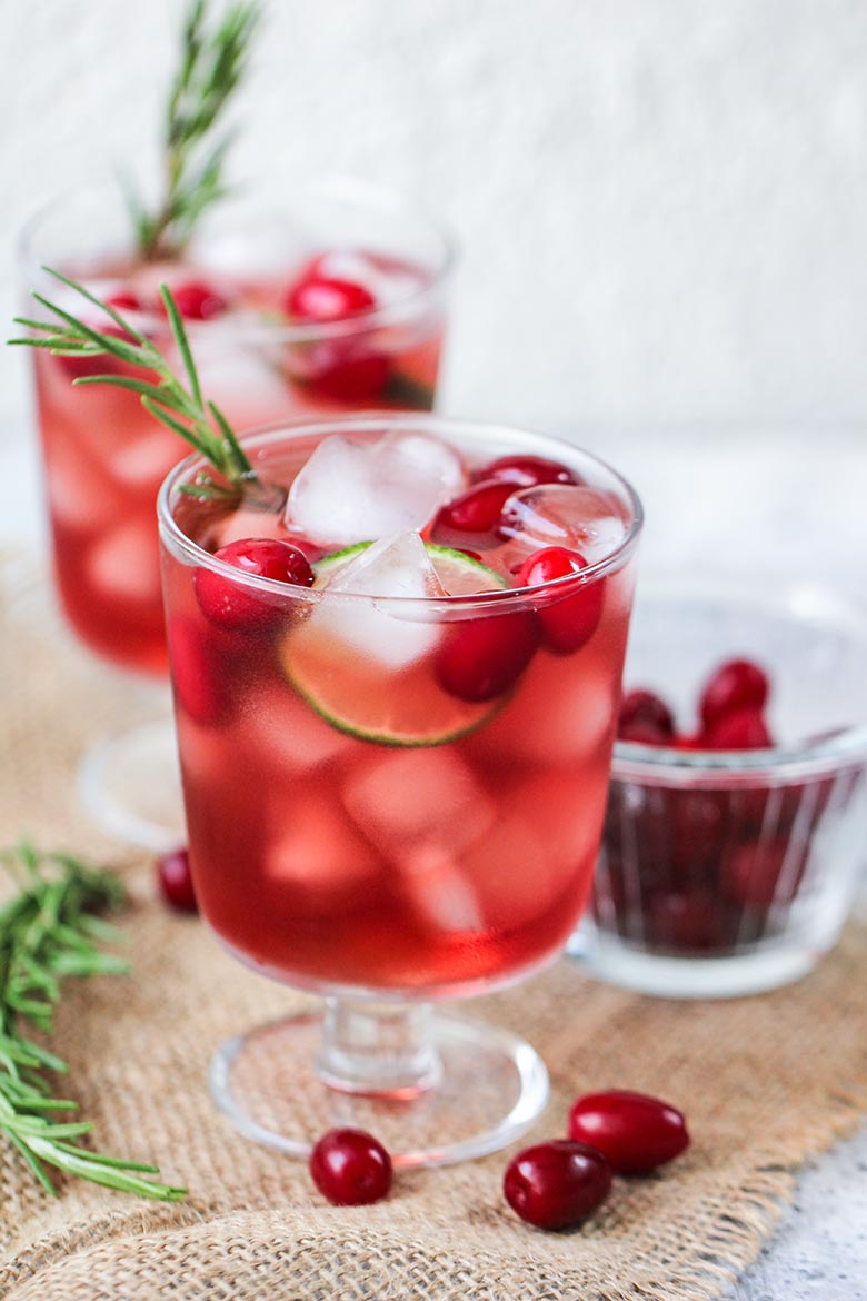 Cranberry Mocktail With Sprite