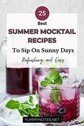 25+ Refreshing Summer Mocktails to Sip on Sunny Days