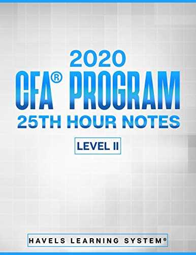 2020 CFA® Program Level II – 25th HOUR NOTES -: CFA Level 2 Handbook - Covers full syllabus in a summarized secret sauce notes