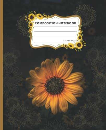 Cute Field Flowers Composition Notebook - School Composition Notebook Exercise Book for Students: Cute Field Flowers Composition Notebook - 110 Pages ... students, adults, teachers, men and women