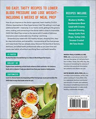Dash Diet Meal Prep: 100 Healthy Recipes and 6 Weekly Plans