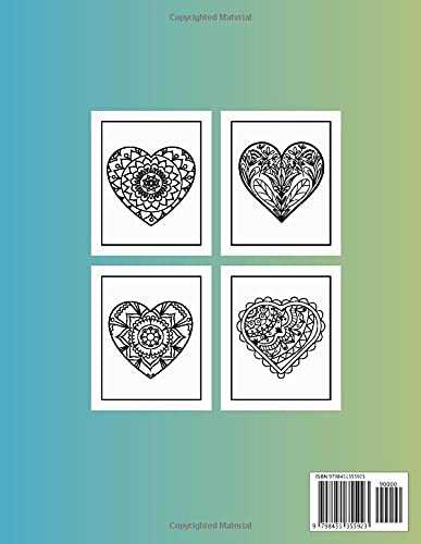 Heart Mandala Coloring Book for Beginners: Heart Coloring Book with Fun, Easy, and Relaxing Coloring Pages