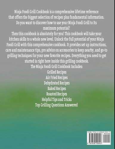 Ninja Foodi Grill Cookbook: 550 Easy, Healthy & Delicious Recipes for Indoor Grilling and Air Frying Perfection (for Beginners and Advanced Users)