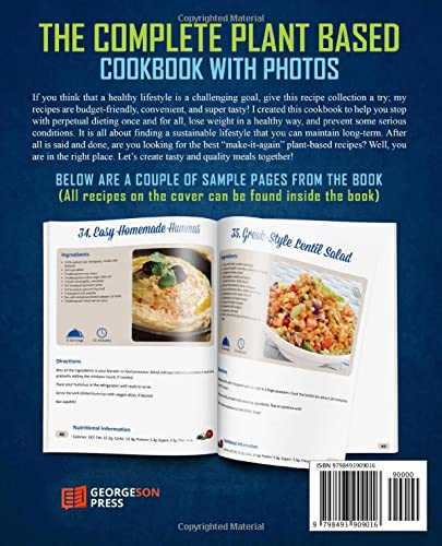 Plant Based Cookbook For Beginners: Quick & Easy To Make Vegan Diet Recipes For Everyday With Full Color Pictures