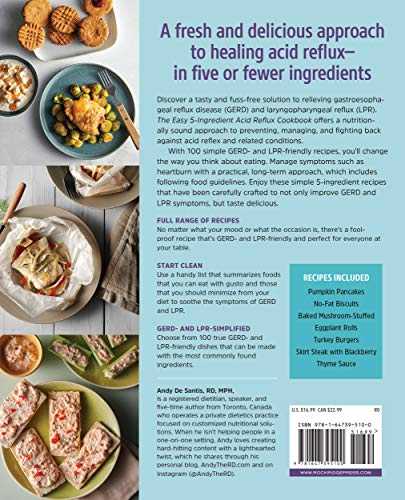 The Easy 5-Ingredient Acid Reflux Cookbook: Fuss-Free Recipes for Relief from GERD and LPR