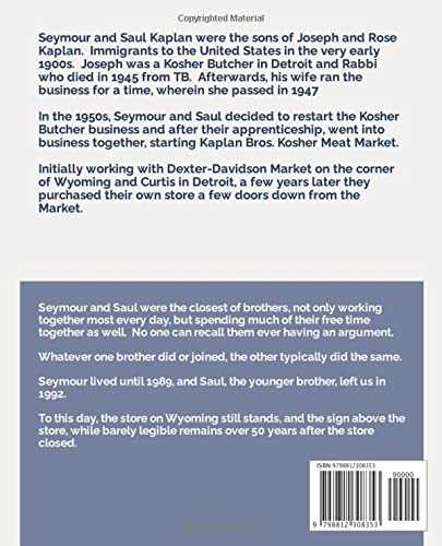The Kaplan Bros. Kosher Meat Market Cookbook: By Seymour Kaplan