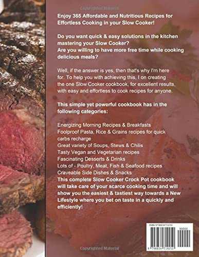 The UK Slow Cooker Cookbook 2022: 365-Day Affordable and Delicious Homemade Slow Cooking Recipes for Beginners and Advanced Users