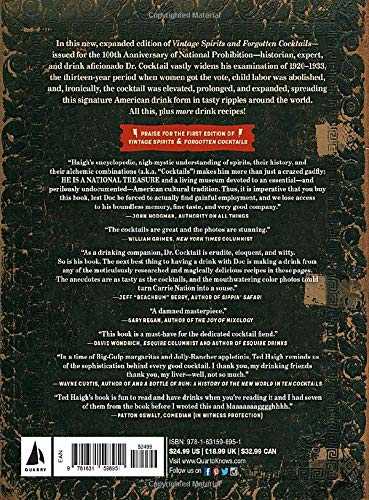 Vintage Spirits and Forgotten Cocktails: Prohibition Centennial Edition: From the 1920 Pick-Me-Up to the Zombie and Beyond - 150+ Rediscovered Recipes ... With a New Introduction and 66 New Recipes